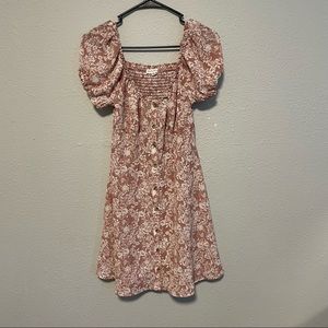 Pink Floral Print Sundress